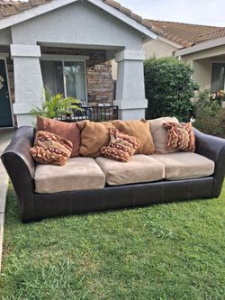 Couch 3 tables to go with it and a huge vintage mirror
