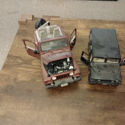 Die Cast  Jeeps.  Hummers