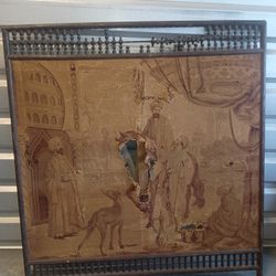 Vintage Historical  Artwork, Wood Decor (Damaged)