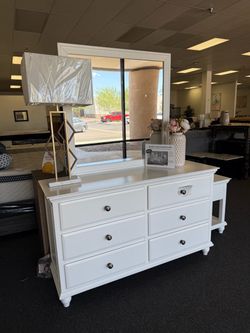 Dresser and mirror