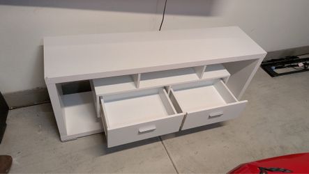 White tv stand