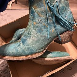 Womens Ferrini turquoise Boots
