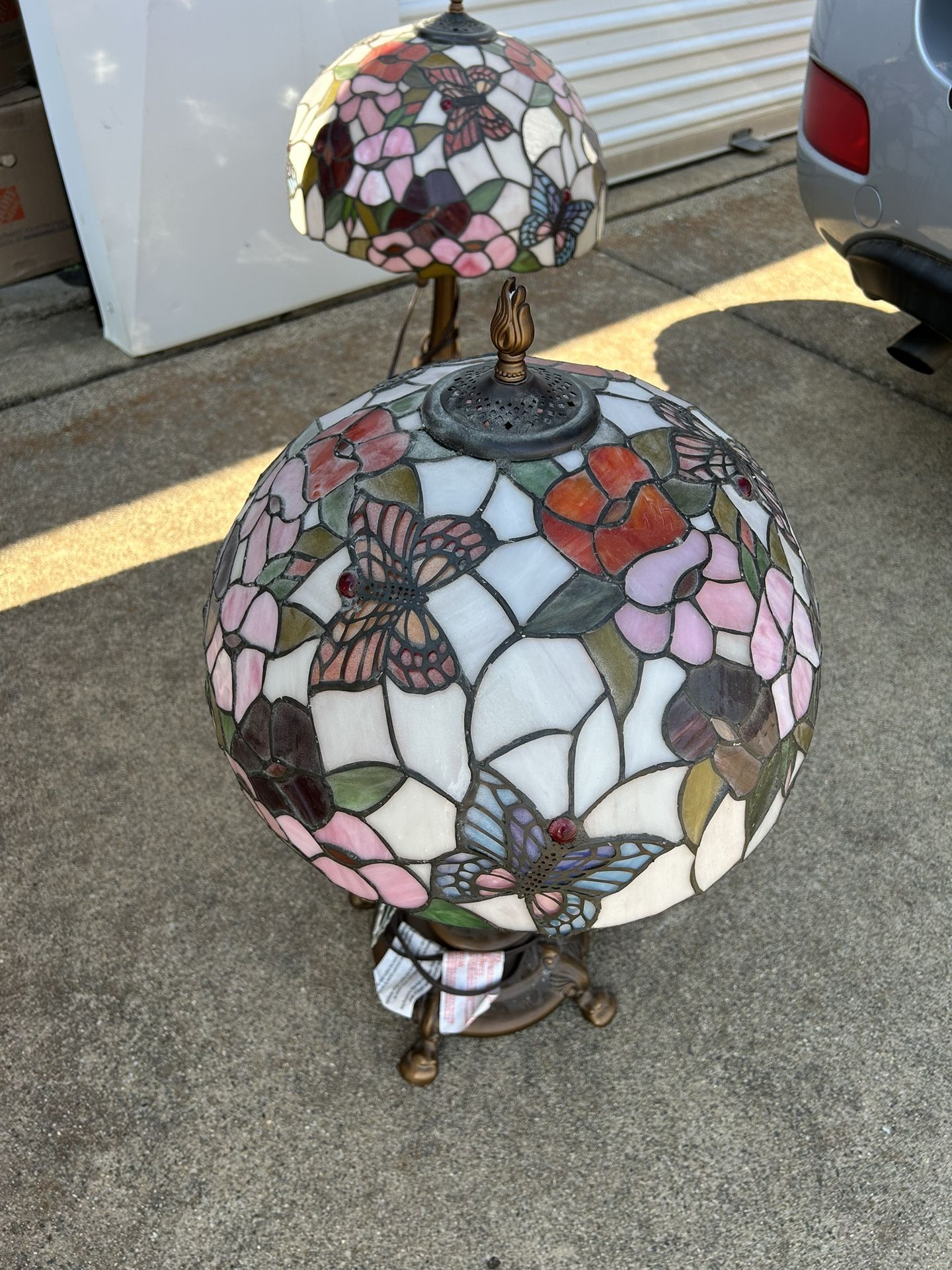 Tiffany Style Lamps, Butterfly, Multicolored, Table Top Lamp