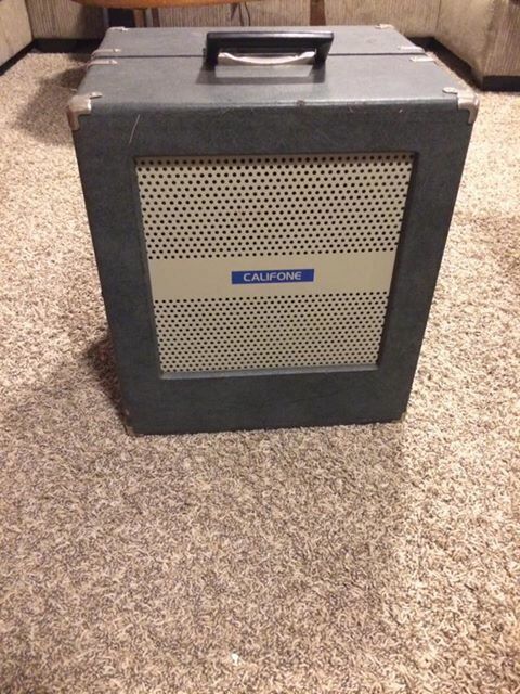 Rare vintage Califone suitcase speakers