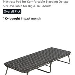 Coleman Cot with Sleeping Pad Folding Steel Cot 