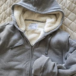 Men's Sherpa Lined Hoodie Size L NEW