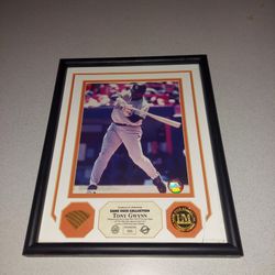 THE HIGHLAND MINT TONEY GWYNN GAME USED COLLECTION IN FRAME