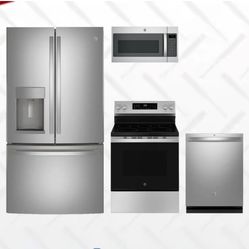 Full Set Kitchen Appliances Fridge Stove Microwave Dishwasher 