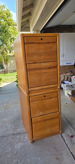 $140 - Solid Wood Filing Cabinets, stackable