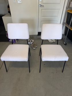 Two Modern Chairs.  Bought for staging only