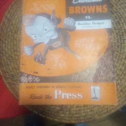 Cleveland Browns vs. Brooklyn Dodgers  Official Souvenir Programs 