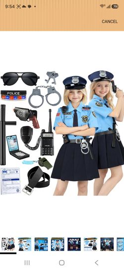 Girls Small Police Costume $20