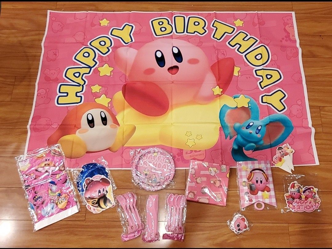 Kirby-star Birthday Party Supplies