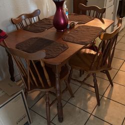 Wooden Table And Chairs 