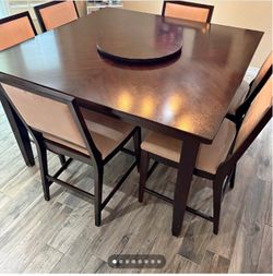 Counter Height Dining Table Set with 6 Chairs