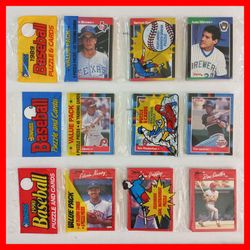 1988, 89 & 90 Donruss Baseball Rack Packs Lot Ken Griffey Jr Rookie