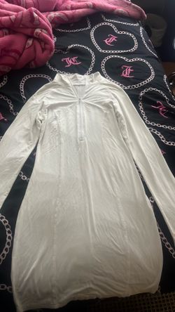 White Long Sleeve Bodycon Dress