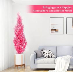 Pair of Pink Christmas Trees