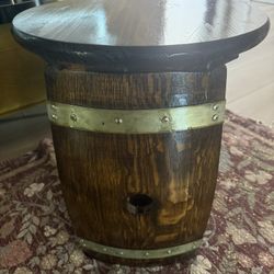 Two Wine Barrel Solid wood end Tables  