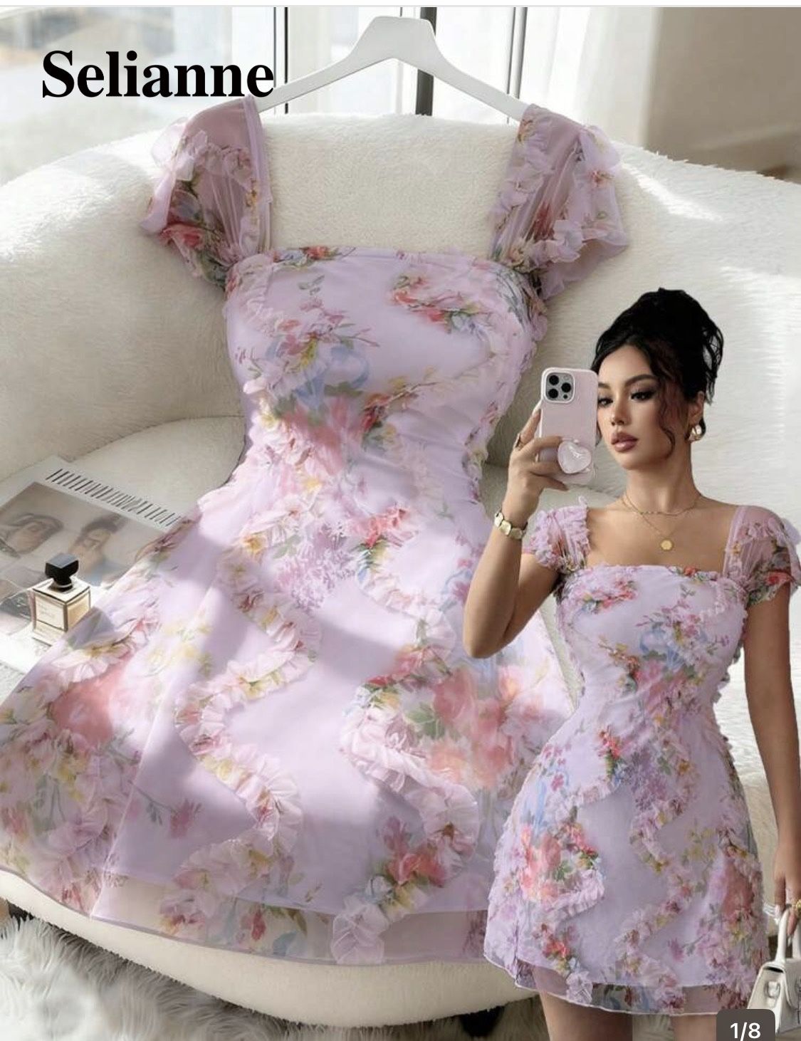 Purple Floral dress