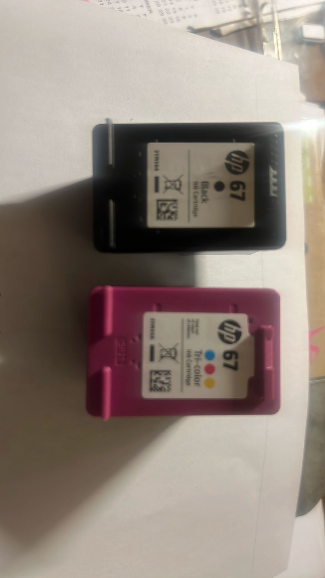 Brand New HP 67 Ink Cartridges Both Black And Colored