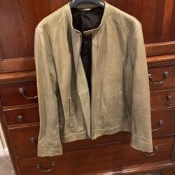 Vince Leather Café Racer Jacket 