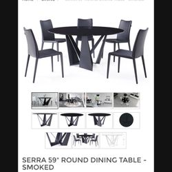 Zuri Black Glass Table