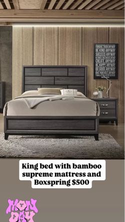 King Bed With Mattress and Boxspring Included!