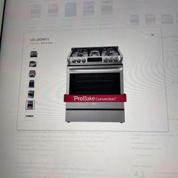 LG 6.3 Cu.Ft.Gas Range W/ ProBake (Brand New )
