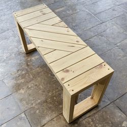 Handcrafted Wooden Bench