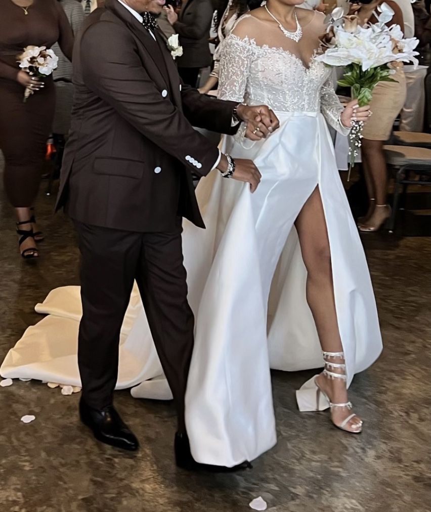 Split leg Wedding Gown