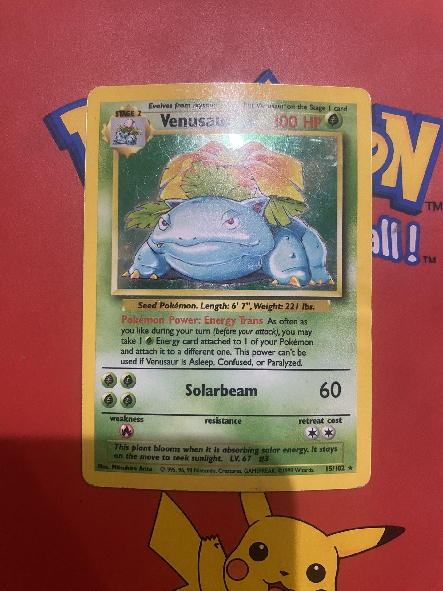 Venusaur #15 Holographic Pokemon Card - www.benaras.co