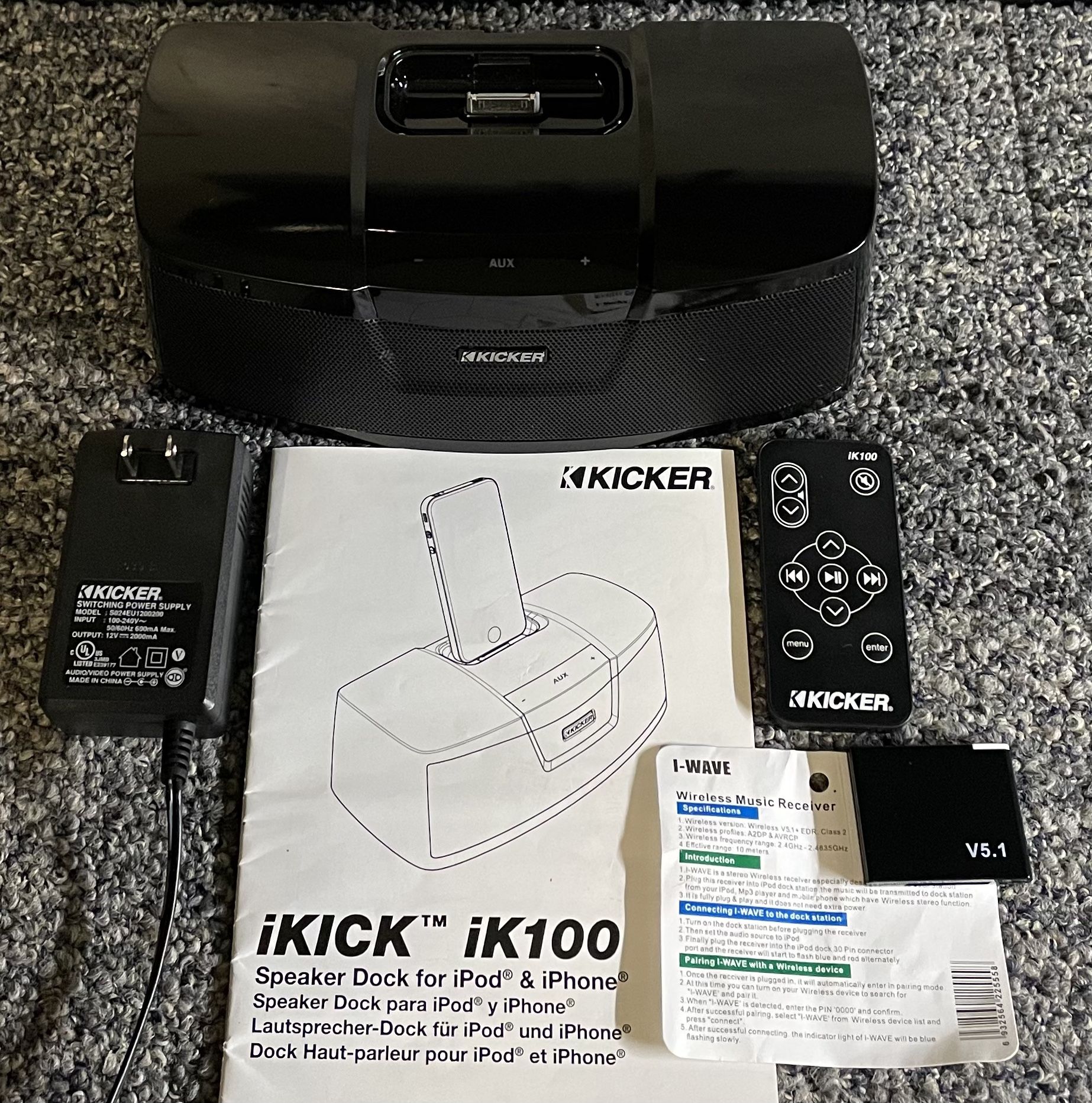 Kicker iK100 iPod Dock With Bluetooth