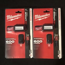 2 ~ Milwaukee 600 Lumen Headlamls