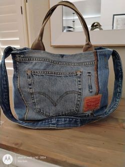 Upcyled denim handbags and tote bags