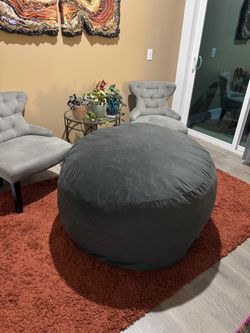 Ultimate Sack 4000 – 4-Ft Oversized Bean Bag Chair – Charcoal