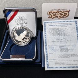 2008 Bald Eagle Commemorative Proof Silver .900 dollar