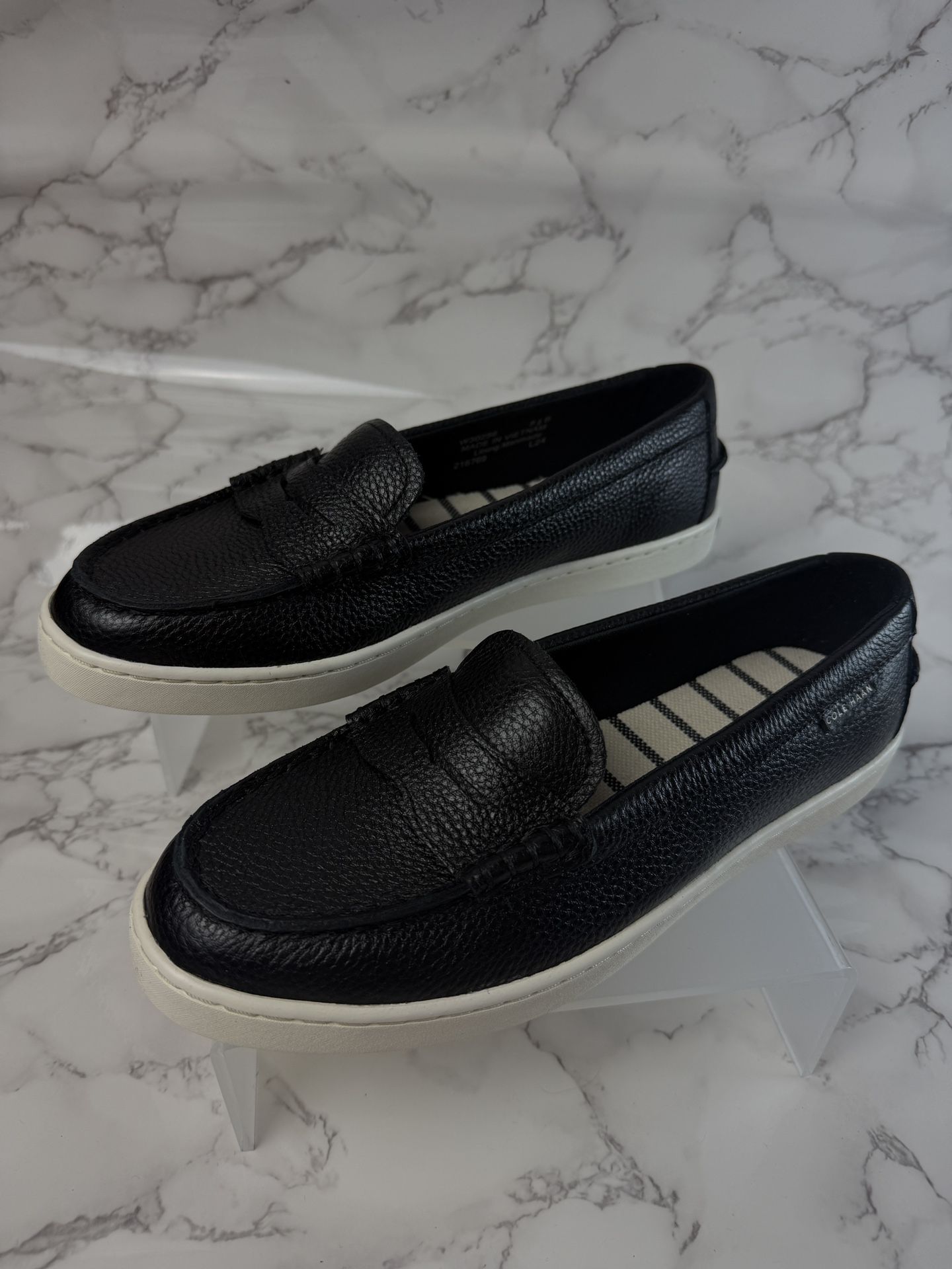 Cole Haan Nantucket Penny Loafer (Women’s, Black Pebbled Leather) US Size 8,5