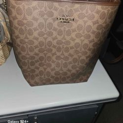 City Large Bucket Bag In Signature Canvas