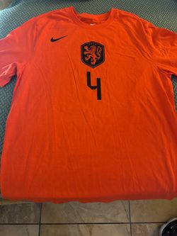 Nike Adult Netherlands Virgil Van Djik #4 Home T-Shirt Men’s Medium 2026 World Cup New