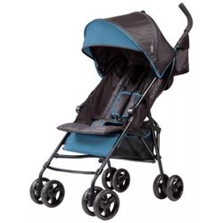 Cochecito de bebé Summer Infant 3Dmini Convenience, azul/negro: cochecito ligero para bebé con plegado compacto, reclinación en varias posiciones, par