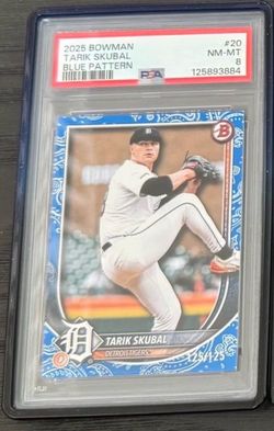 $15 2025 BOWMAN TARIK SKUBAL BLUE PATTERN