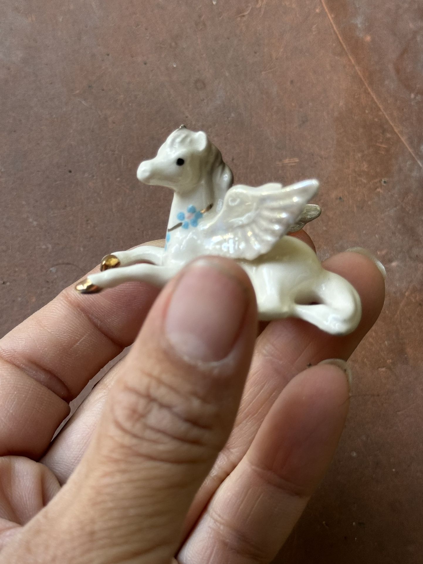 Vintage Miniature Porcelain Pegasus