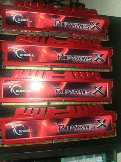 G.SKILL Ripjaws X 32GB (4x8GB) DDR3 1600MHz RAM F3-12800CL10D-16GBXL - UNTESTED