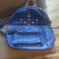 Blue MCM Backpack