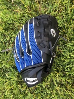 Franklin Black and Blue 8.25” Baseball Glove
