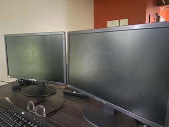 Complete Dual Monitor Workstation Setup - 2x Sceptre 22" 1080p Displays + Dual HDMI USB Adapter