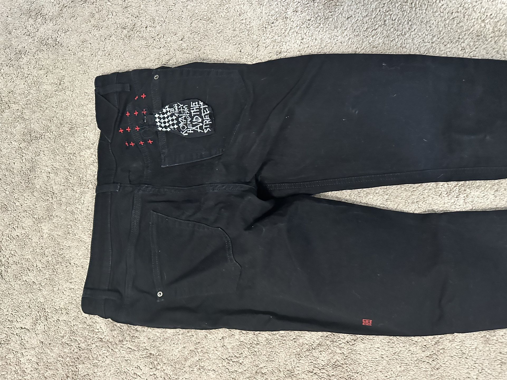 Ksubi Black And Red Jeans Size 32