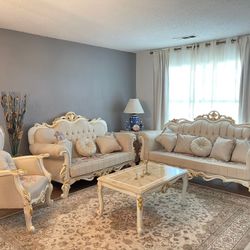 New In The Box 📦 Classic Luxury Living Room Sofa Set 3pc - Delivery And Financing Available 