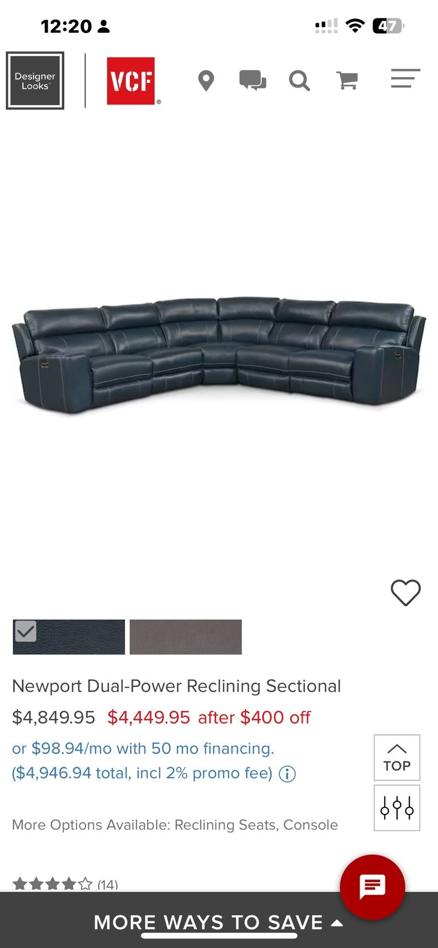 Newport Dual-Power Reclining Sectional